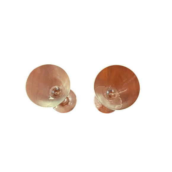 Grey Goose 7.5" Martini Vodka Glasses Set Of Two Etched Crystal Clear - Picture 6 of 7